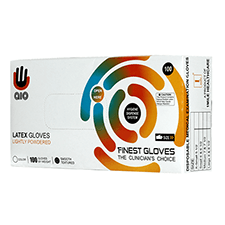 Pack of 2 AIO Latex Gloves Lightly Powdered (S) 100's