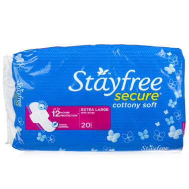 Stayfree Secure Cottony Soft With Wings - Xl Pads