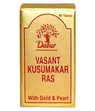 Dabur Vasant Kusumakar Ras With Gold And Pearl Tablet