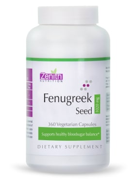 Zenith Nutrition Fenugreek Seed 1020mg Capsule