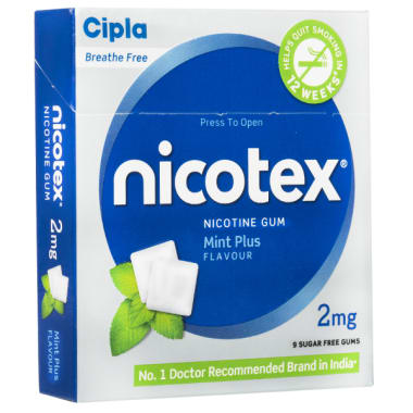 Nicotex Sugar Free 2mg Chewing Gums Mint Plus