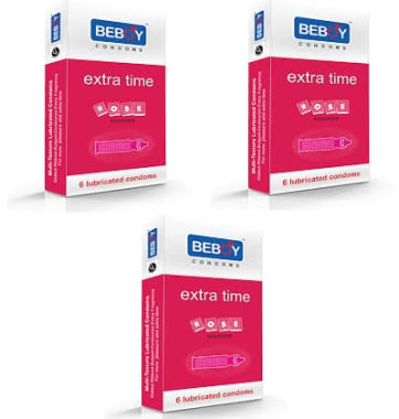 Beboy Extra Time Flavoured Condom Rose Pack Of 3