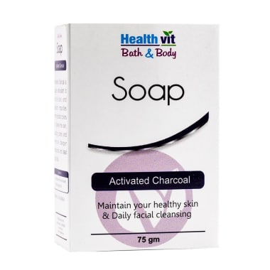 Healthvit Bath & Body Activated Charcoal Soap