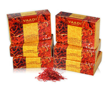 Vaadi Herbals Super Value Pack Of Luxurious Saffron Soap - Skin Whitening Therapy (75gm Each)