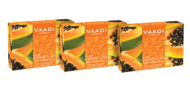 Vaadi Herbals Super Value Pack Of Fresh Papaya Soap Pack Of 3