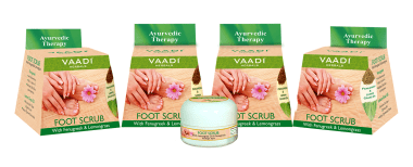 Vaadi Herbals Value Pack Of Foot Scrub With Fenugreek & Lemongrass Oil Pack Of 4