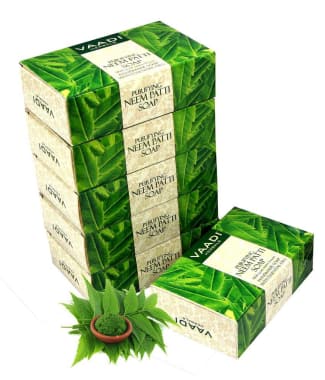 Vaadi Herbals Super Value Pack Of 6 Neem Patti Soap (75gm Each)