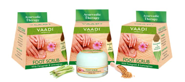 Vaadi Herbals Value Pack Of Foot Scrub With Fenugreek & Lemongrass Oil Pack Of 3