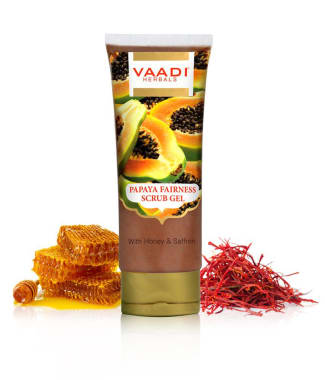 Vaadi Herbals Papaya Fairness Scrub Gel With Honey & Saffron