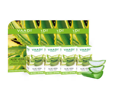 Vaadi Herbals Value Pack Of 4 Aloe Vera Facial Bar With Extract Of Tea Tree (25gm)