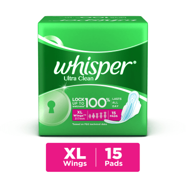 Whisper Ultra Clean Wings Sanitary Pads Xl