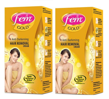 Fem Antidarkening Hair Removal Cream Gold Pack Of 2