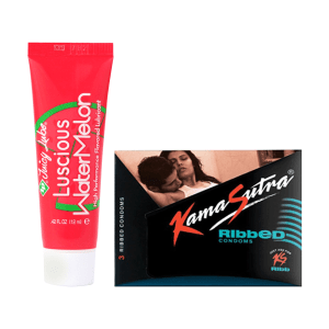 Thats Personal Combo Pack of ID Juicy Lube Lubricant 12 ml & KamaSutra Ribbed Condom