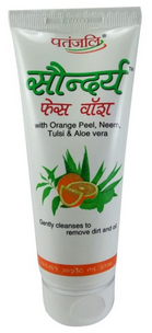 Patanjali Ayurveda Saundraya Orange Peel, Neem, Tulsi & Aloe Vera Face Wash