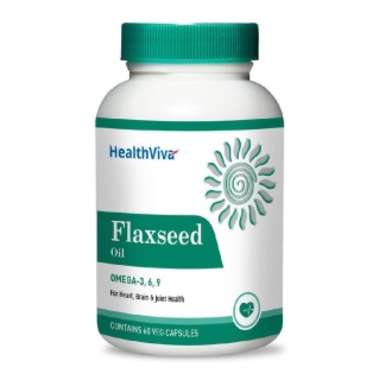 Healthviva Flaxseed Oil (omega 3,6,9) Veggie Capsule