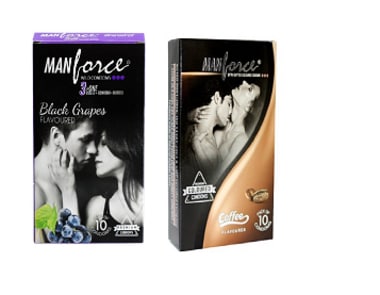 Manforce Wild Condom Combo (black Grapes + Coffee)