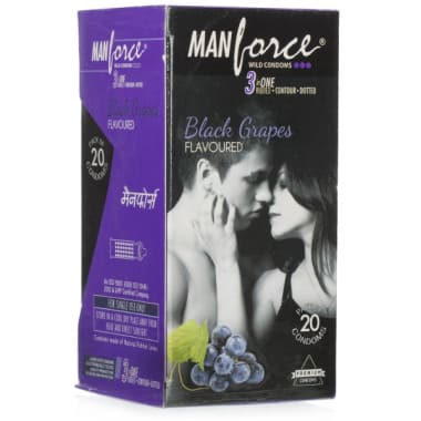 Manforce Wild Condom Black Grapes