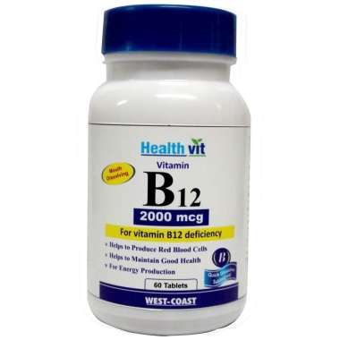 Healthvit Vitamin B12 2000mcg Tablet