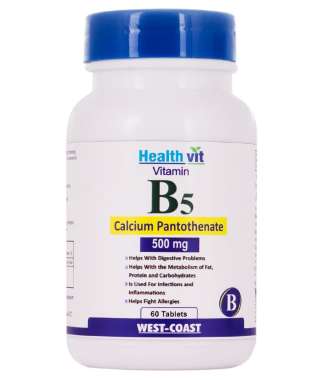 Healthvit Vitamin B5 500mg Tablet