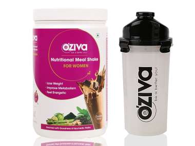 Oziva Nutritional Meal Shake (meal Replacement) For Women 1kg, Chocolate With Free Shaker
