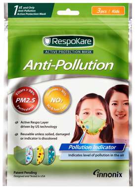 Respokare Anti-pollution Mask - Set Of 3 Mask (kids)