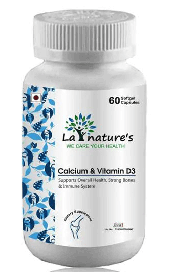 La nature's Calcium & Vitamin D3 Softgel capsules 60's