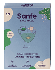 Pack of 2 Sanfe KN95 Face Mask